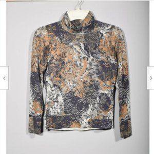 Neiman Marcus 80% Silk Purple Turtleneck Sweater